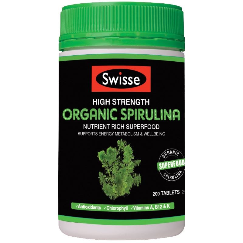 【澳洲直邮】Swisse High Strength Organic Spirulina 1000mg高含量螺旋藻