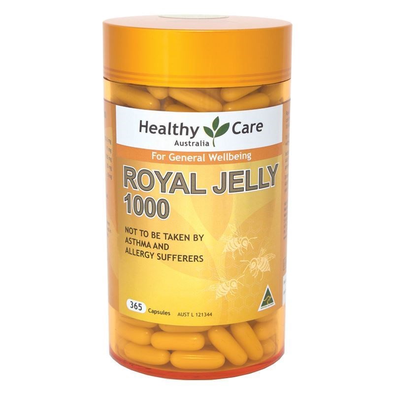 【澳洲直邮】Healthy Care Royal Jelly 1000 蜂王浆胶囊 365粒