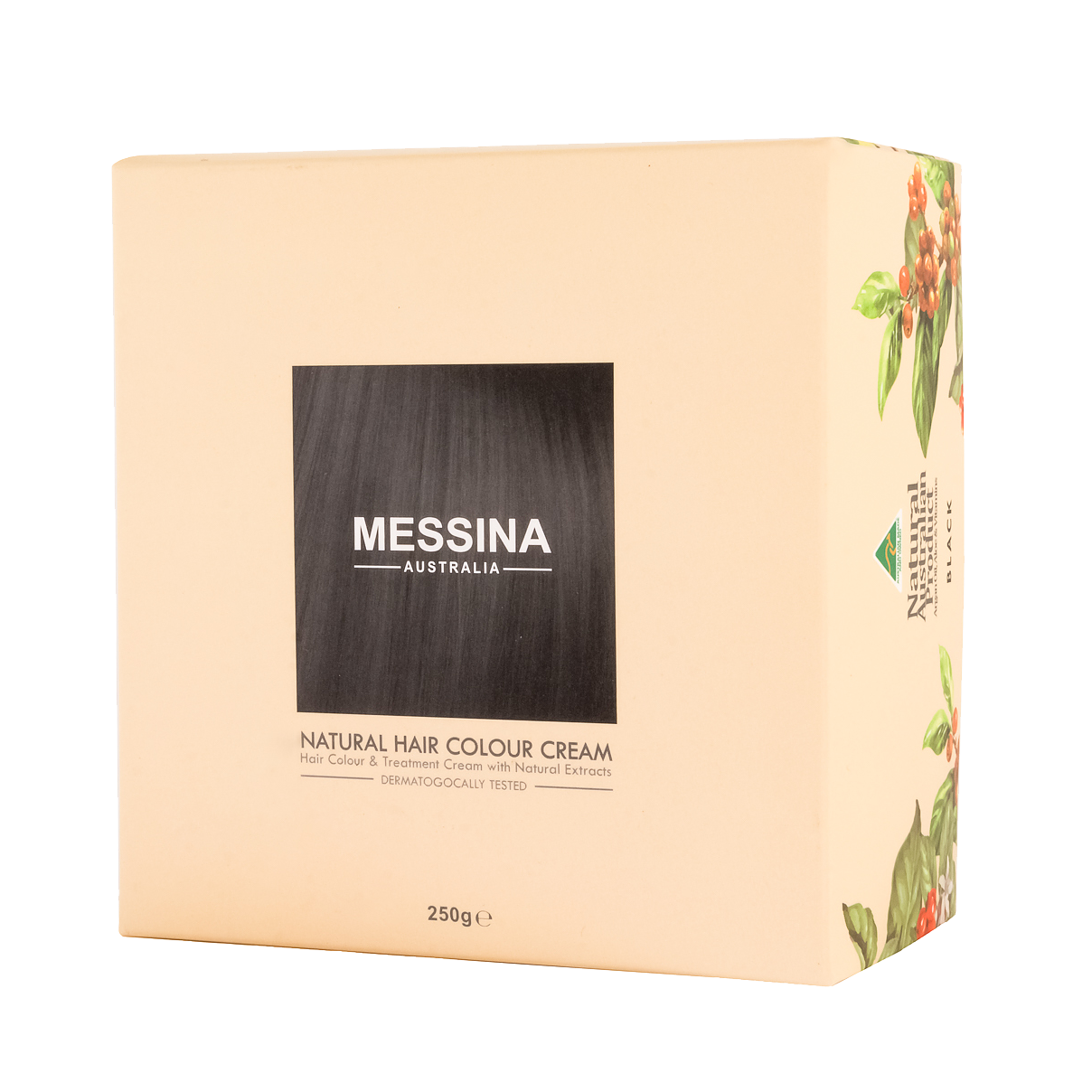 【澳洲直邮】Messina 天然染发膏 黑色 Black 250g