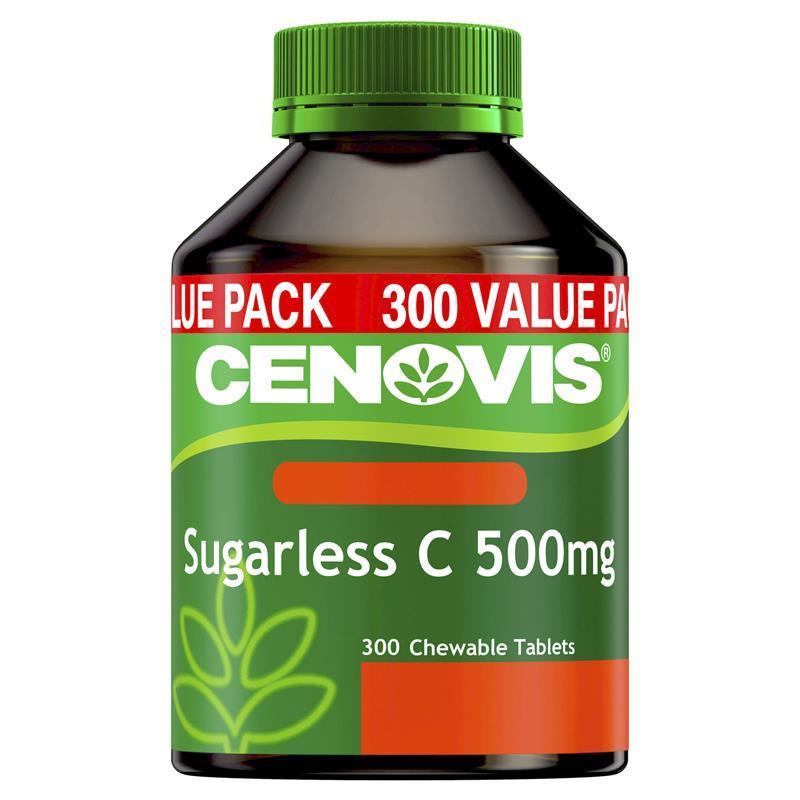 【澳洲直邮】Cenovis 维生素C咀嚼片 Vc无糖型 500mg 300粒